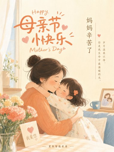暖色温情手绘